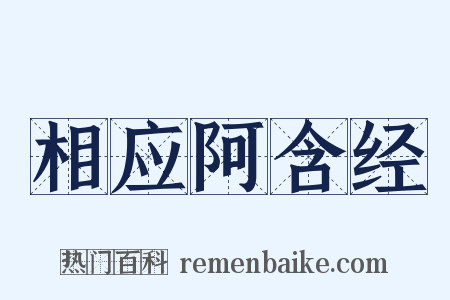 相应阿含经是什么意思的图片